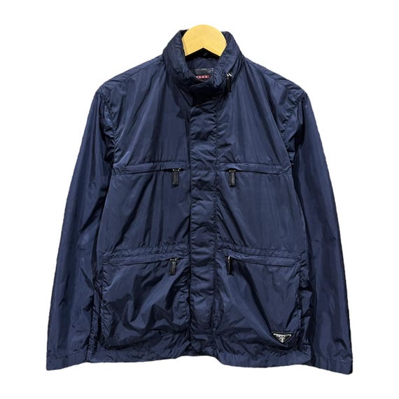 Vintage Prada Nylon Multipocket Jacket Hidden Hoodie - Etsy