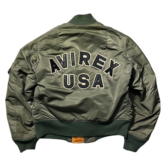 Vintage AVIREX USA Big Logo MA-1 Military Flight Bomber Vintage AVIREX USA Big Logo MA-1 Military Flight Bomber