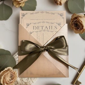 Luxury Custom Venue Wedding Invitation Suite – Printed Line Art – Editorial Bridal Invite
