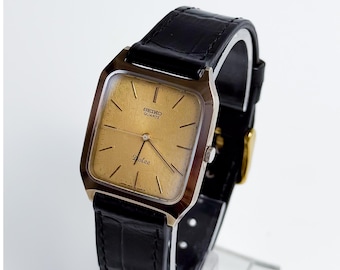Seiko Dolce 9521-5060 Two-toned Tank / Rectangle Watch - Etsy