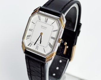 Seiko Dolce 9521-5060 Two-toned Tank / Rectangle Watch - Etsy