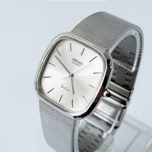 Seiko Dolce 6030-5200 Silver Tank/Square Watch