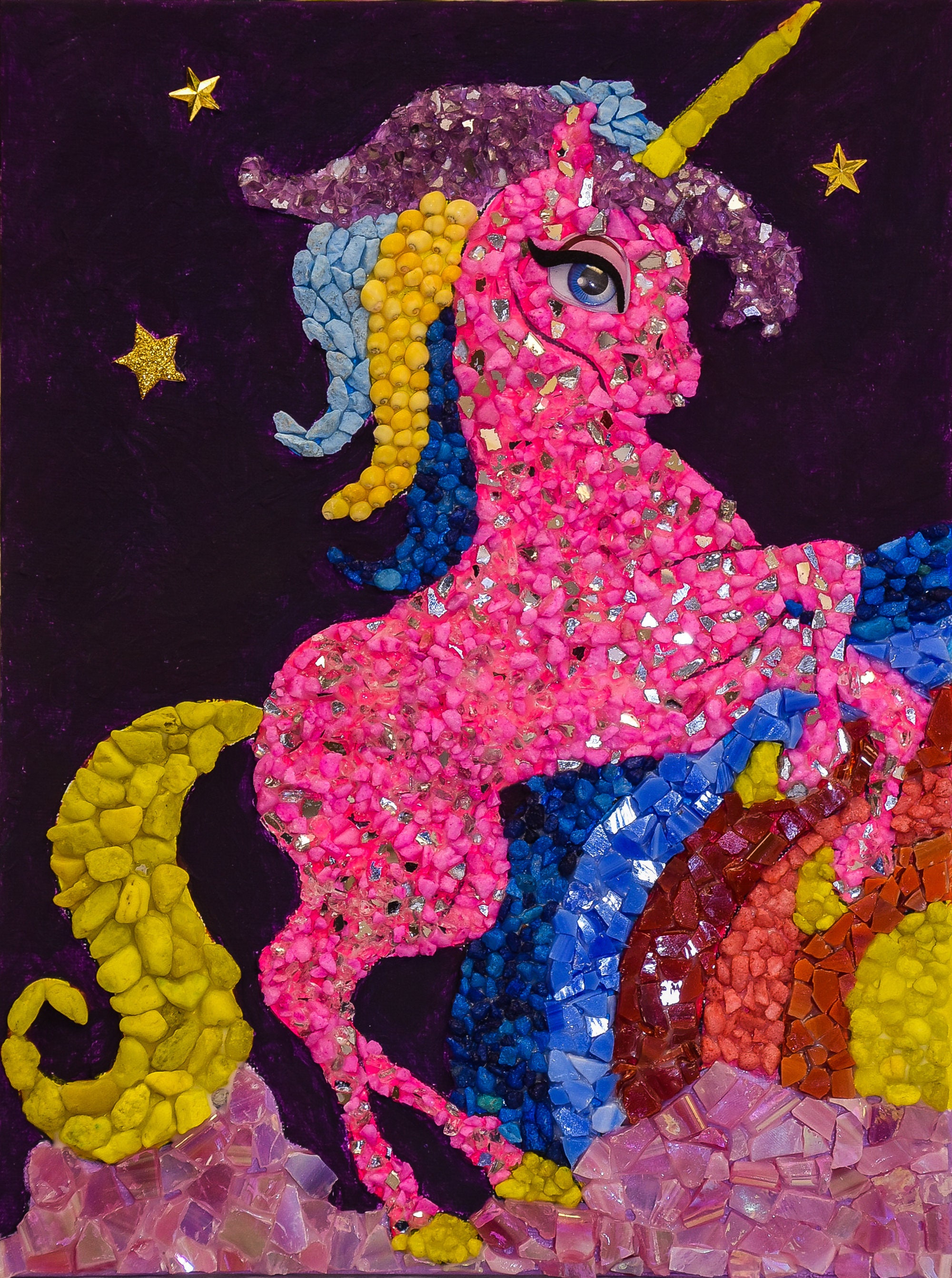 DIY Mosaic Wall Art Painting Art Kit With Crystals, Stones and Video