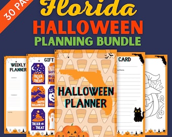 Florida Halloween Planner - Party Planning Printable PDF Digital File - 8.5x11