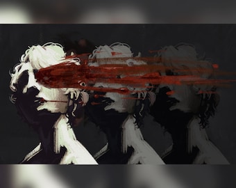 Over and Over // Horror Art Print 7x12in