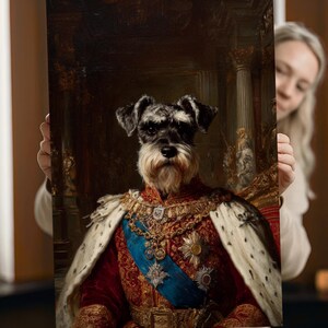 Royal Pet Portrait: Custom Renaissance Oil Painting on Canvas