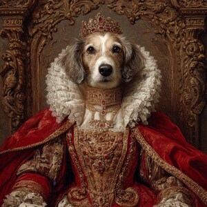 Custom Royal Pet Portrait: Renaissance Cat or Dog Painting