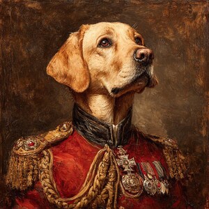 Custom Royal Pet Portrait: Renaissance Dog Painting on Canvas