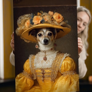 Custom Royal Pet Portrait: Renaissance Dog or Cat Painting