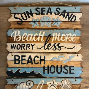 Beach Hanging Sign - Etsy