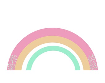 Pastel Boho Rainbow Digital Download - .SVG .PNG .PDF