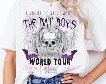 ACOTAR Inspired The Bat Boys World Tour Concert T-Shirt | Bat Boys Shirt, Night Court Shirt, Rhysand, Azriel, Cassian, Bookish Gift