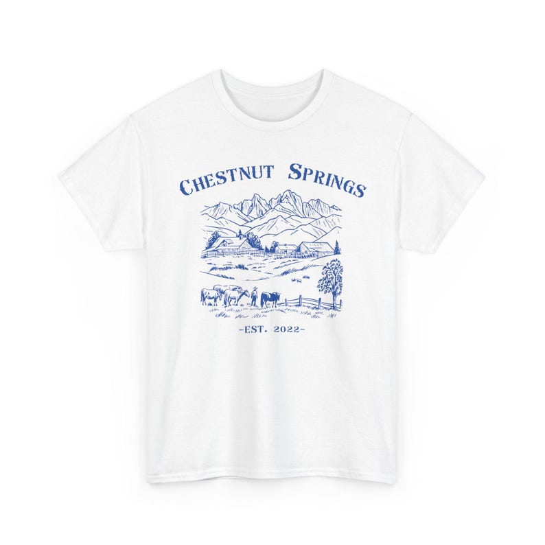 Chestnut Springs T-Shirt | Cowboy Romance Shirt, Country Shirt, Farm Life White