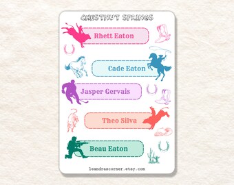 Chestnut Springs Sticker Sheet | The Men of Chestnut Springs, Cowboy Romance, Bookish, Fandom