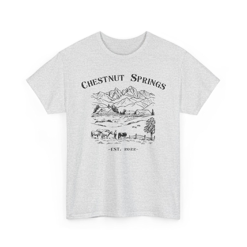 Chestnut Springs T-Shirt | Cowboy Romance Shirt, Country Shirt, Farm Life Ash