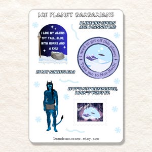 Ice Planet Barbarians Sticker Sheet | Sakhui, Alien Romance, Bookish, Fandom, Reader Gift