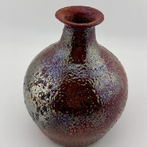 Raku Fired Textured Art Vase Decorative Vessel