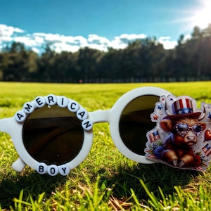 Kids Personalized Sunglasses | 4th of July Sunnies | Toddler Sunnies | Girl Sunnies | Boy Sunnies