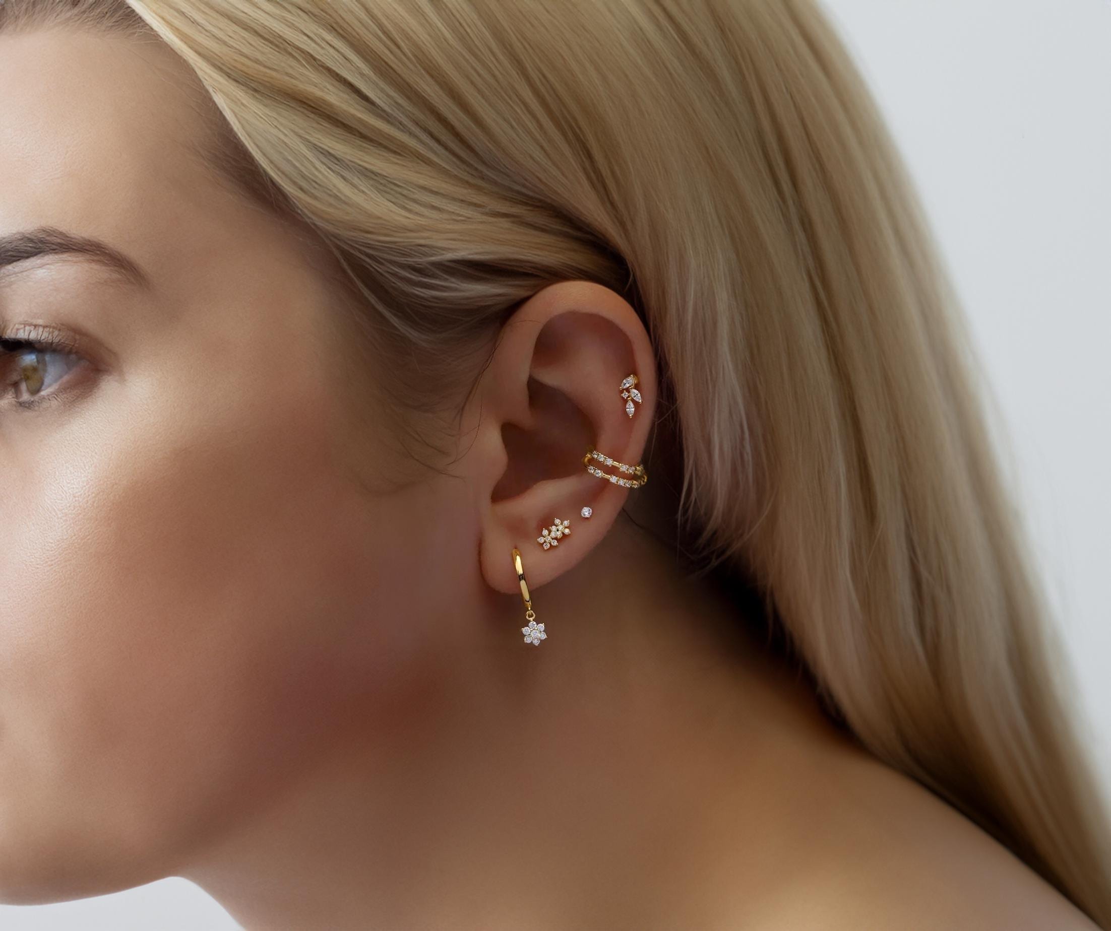 Gold Earring Set, Multiple Set Earrings, Minimalist Earring Set, Everyday Earrings, Dangle Earring, Hoop Earrings, Stacked Earrings