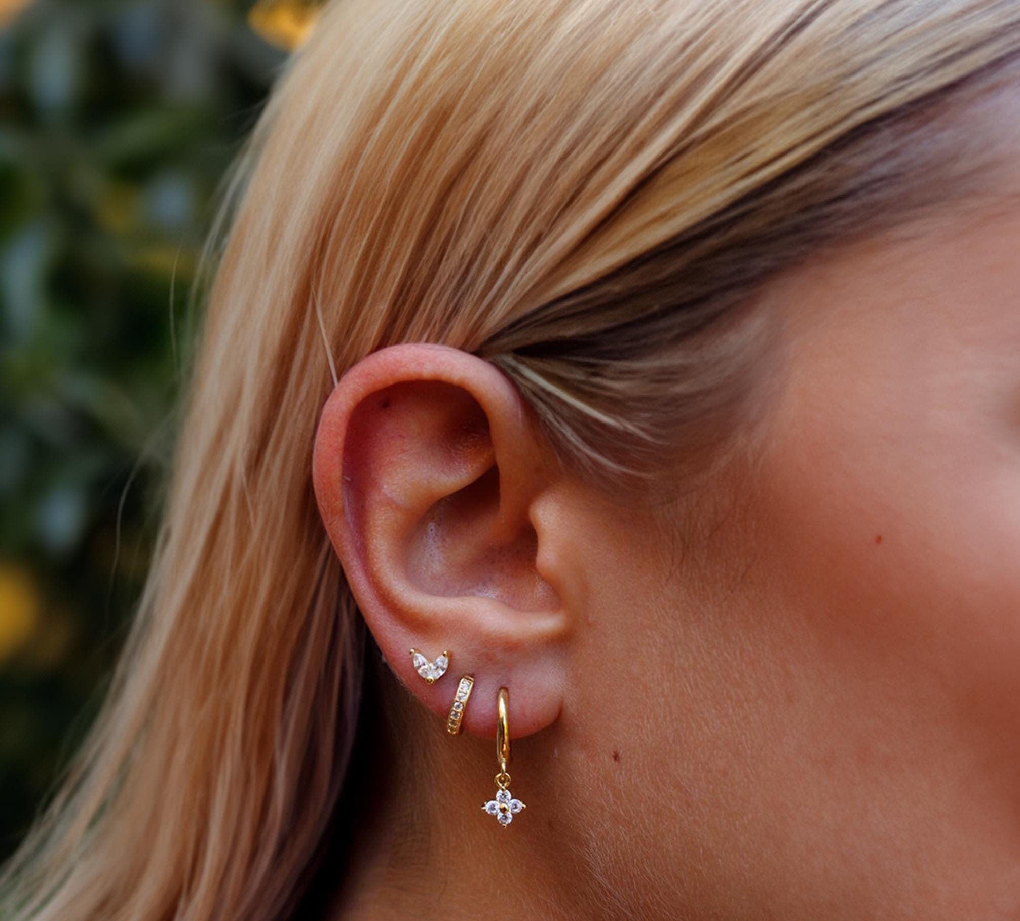 Set Di 3 Paia Di Orecchini In Argento 925 Con Perline, Zirconi E Sfere Da 3 Mm, Ipoallergenici, Per Donne E Ragazze - 5