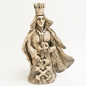 Morana Goddess of Death Mara Ceramic Figurine Madder Statue of Slavic Goddess Mythology Morana Pagan Goddess Slavic Art Pocket Travel Altar