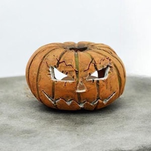 Ceramic Pumpkin Figurine Mini Jack O Lantern Spooky Face Pumpkin Cozy Home Autumn Decor Halloween Candle Holder Decor Ceramic Pumpkin Light