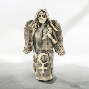 Posąg Lilith Bogini Lilith Mała Figurka Lilith Ishtar Inanna Kobieca Mądrość Pogaństwo Pogaństwo Bóg Ołtarz Rzeźba Ołtarz Lilith Wicca Prezent