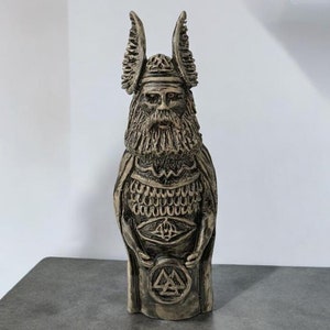 Odin Statue Allfather Wotan Norse Gods Viking Pagan Asatru Heathen God Norse Gods Altar Mythology Ceramic Sculpture Odin Figure Wuotan Altar