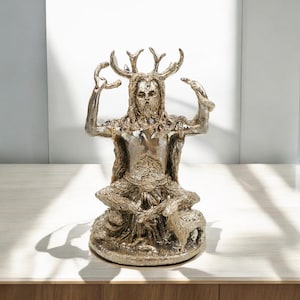 Cernunnos Celtic Horned God Cernunnos Celtic Statue Celtic Gods Cernunnos Ceramic Figure Paganism Religion Cernunno Cernun Figurine Pagan
