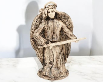 Archangel Michael Ceramic Statue Christian Sculpture St Michael Made of Clay Statue Saint Michael Altar Statue Holy Figurine Guardian Angel