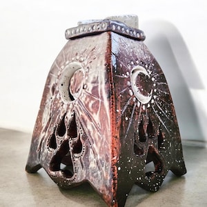 Moon Shadow Lantern Slavic Lamp Shadow Lantern Bear Paw Veles Heathen Night Light Latern Slavic Lantern Housewarming Gift Pagan Lantern Gift