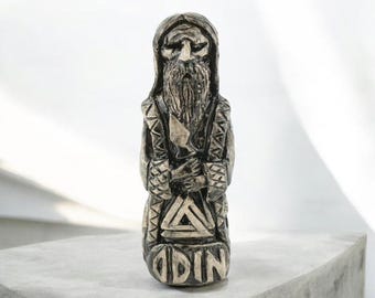 Odin Ceramic Figure Odin Allfather God Valhalla Odin Statue Wotan Norse God Altar Heathen Asatru Viking God Sculpture Scandinavian Pantheon