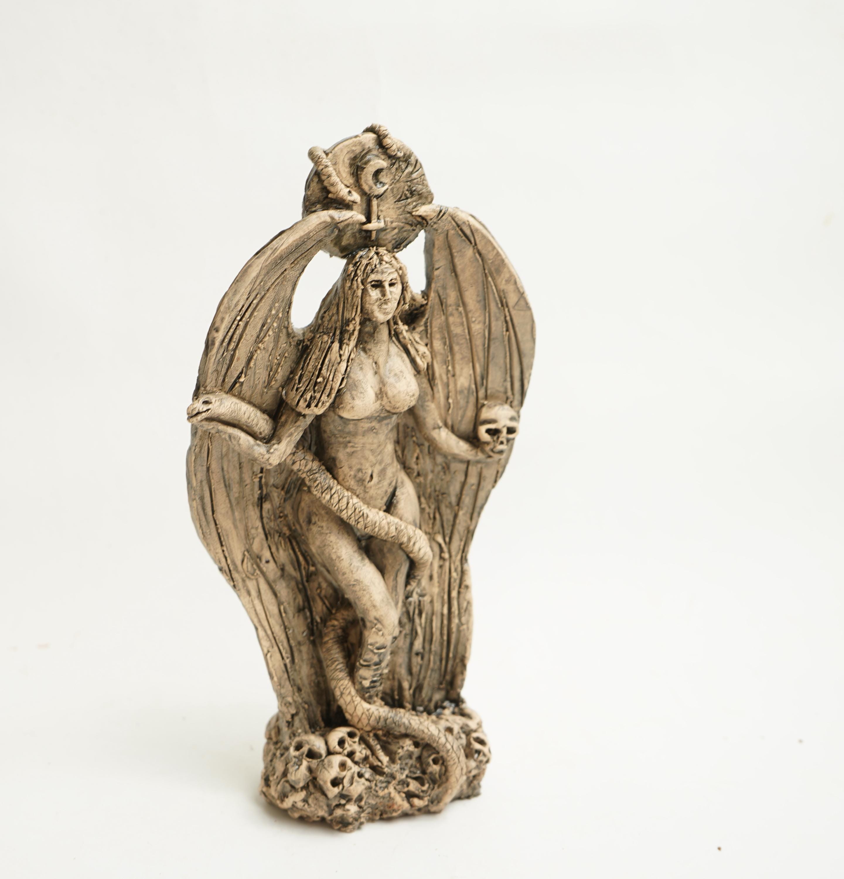 Lilith Pagan Decor Gothic Statue Satanic Ceramic Statue Lilith