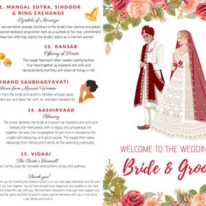 編集可能なヒンドゥー教の儀式プログラム、ヒンドゥー教の結婚式プログラム、インドの結婚式の儀式ガイド、インドの結婚式の招待状、ジャイマラ、ユニーク