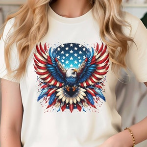 Camisa American Eagle, camiseta del 4 de julio, camiseta Freedom Eagle, regalo patriótico de EE. UU., camiseta del Día de la Independencia, camiseta American Eagle Eagle.