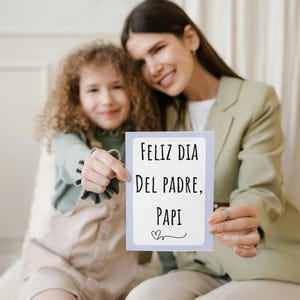 Carte de fête des pères en espagnol, Tarjeta de Felicitacion en Espanol, téléchargement numérique instantané, carte de fête des pères imprimable à la maison, cadeau pour papa