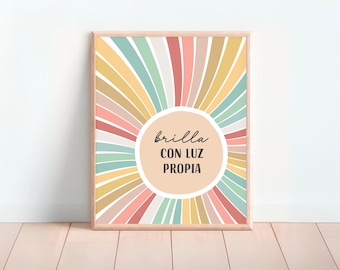Salud mental poster de terapia rincón de calma psicología escolar descarga digital arte de pared guardería decoración sala de juegos español