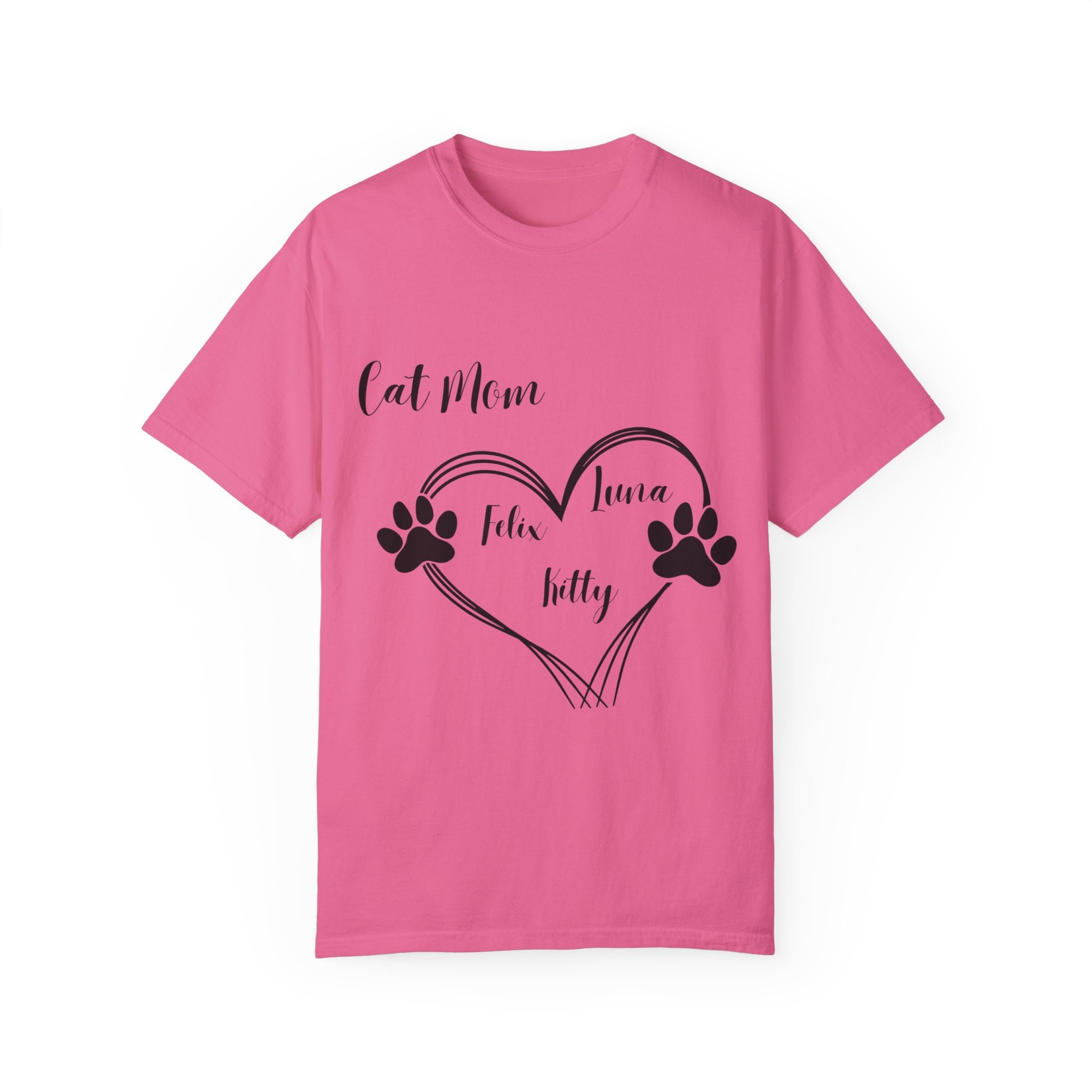 Personalized Cat T-shirt, Cat Mama Full 100 Cat Breeds, Mother's Day