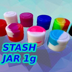 Stash jar compact non-stick silicone heat resistant