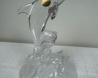 Cristal d Arques Lead Crystal Dolphin Figurine France