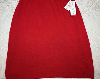 Liz Baker Vintage Red Sweater Skirt , NWT, 1X