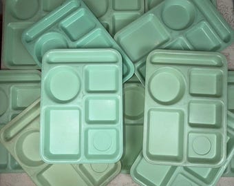 SiLite Vintage Cafeteria Lunch Trays Mint Green, 12, USA