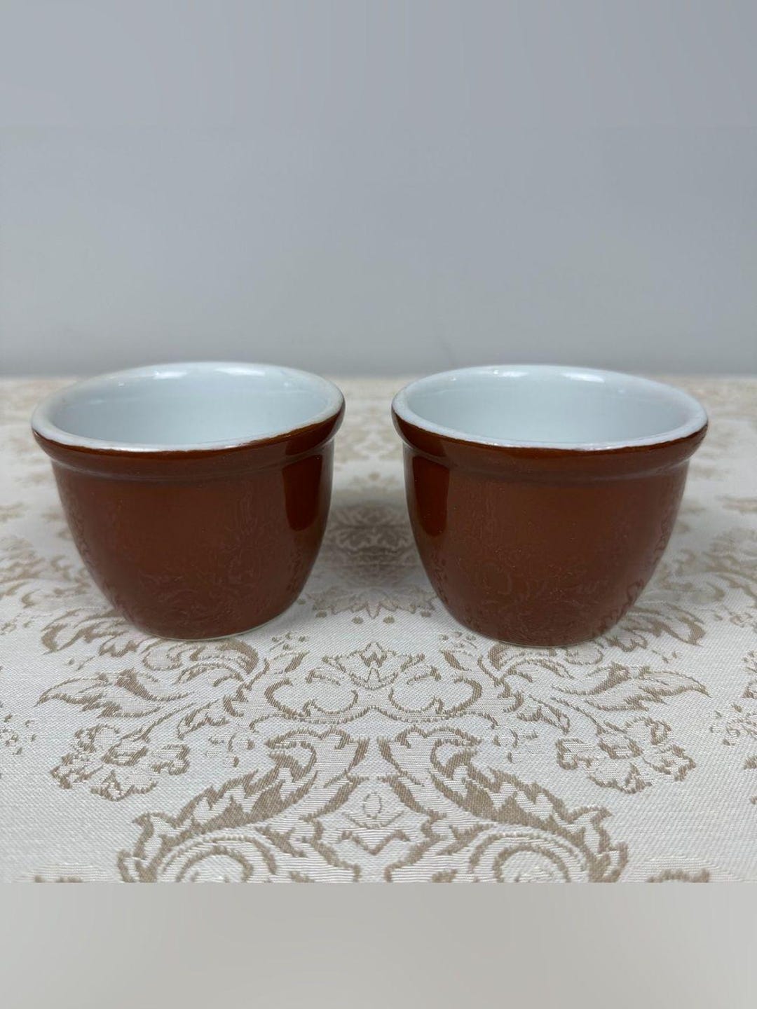Vintage Shenango China Brown Ramekins Custard Cups New Castle, PA - Etsy