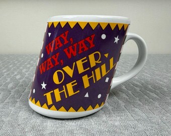 Vintage Papel Way, Way, Way Over The Hill Purple Ceramic Mug
