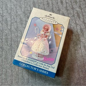 Hallmark Barbie Little Bo Peep Ornament in Pink and White 1998