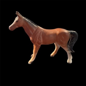 Vintage Bone China Horse Japan Brown Black