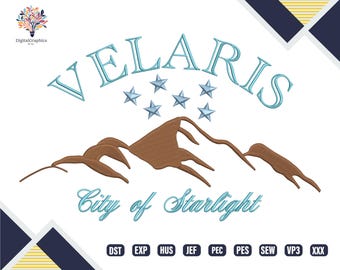 City of Starlight, Velaris Embroidery Design, Acotar Embroidery Design, Book Lover Embroidery, Acotar Shirt Embroider Pattern, Fast Download