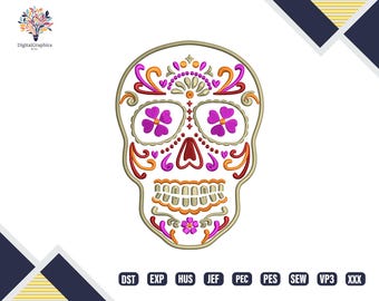 Catrina Mexican Skull Dia de Muertos Embroidery Design, Day of the Dead Sugar Skull, Sugar Skull Machine Embroidery, Save 70% - shop today!