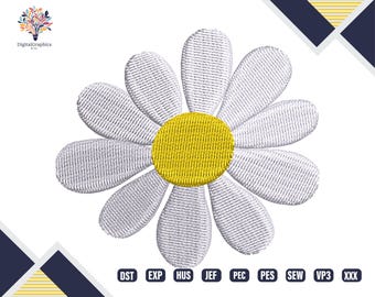 Birth Month Flower Machine Embroidery, Embroidered Mini Daisy Flower Designs, Botanical Flower Embroidery Patterns, Save 70% - shop today!