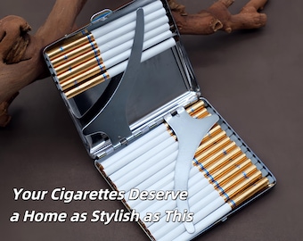 Custom Engraved Metal Cigarette Case – Personalized Gift for Smokers